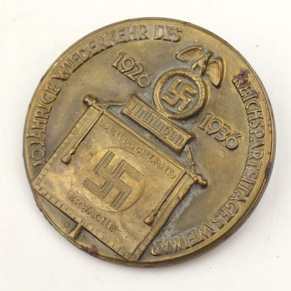 '10 Jährige wiederkehr des Reichsparteitages Weimar 1936' Tinnie