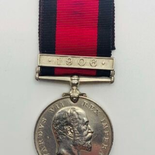 1906 Natal Rebellion Medal. Natal Rangers. in General medals