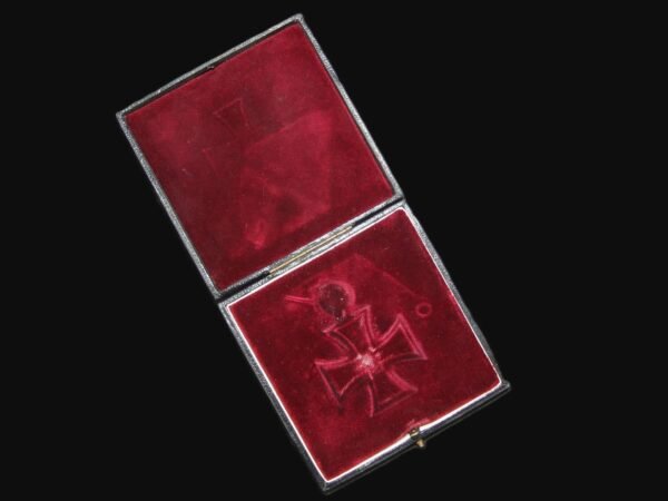 1914 Iron Cross Second Class by Klein und Quenzer with Austrian Trifold ribbon + Case in Gallantry & honours