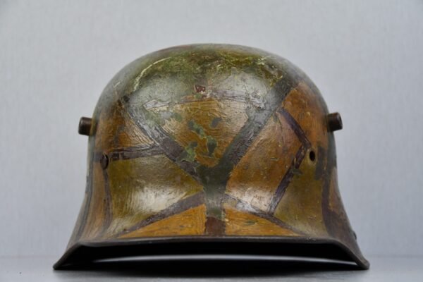 WW1 Germann M16 ‘Mimikri’ camouflage helmet St.66 - Image 5