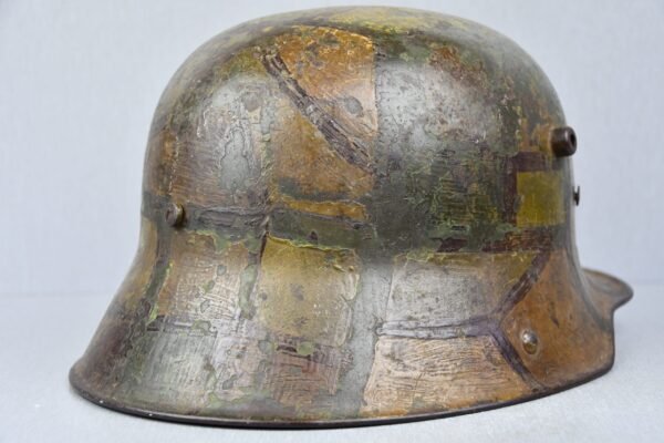 WW1 Germann M16 ‘Mimikri’ camouflage helmet St.66 - Image 8