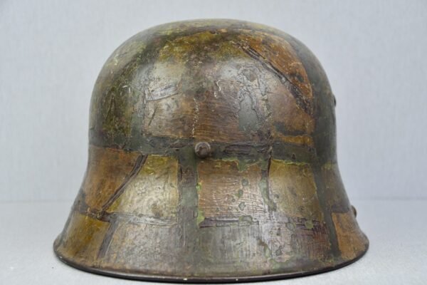 WW1 Germann M16 ‘Mimikri’ camouflage helmet St.66 - Image 9