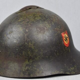 RARE Polizei double decal reissued Russian M36 Soviet ‘SSh-36’ steel helmet