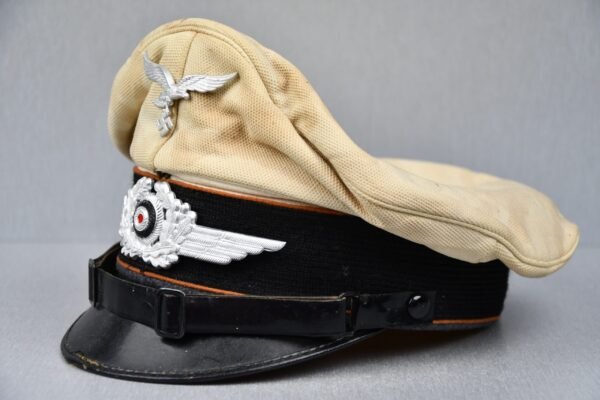 Luftwaffe enlisted white topped visor cap for signals by Clemens Wagner