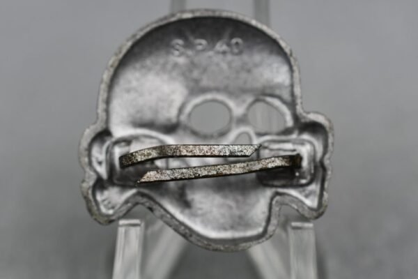 RARE Waffen-SS visor cap skull ‘Totenkopf’ in aluminum by S.P.40 - Image 3