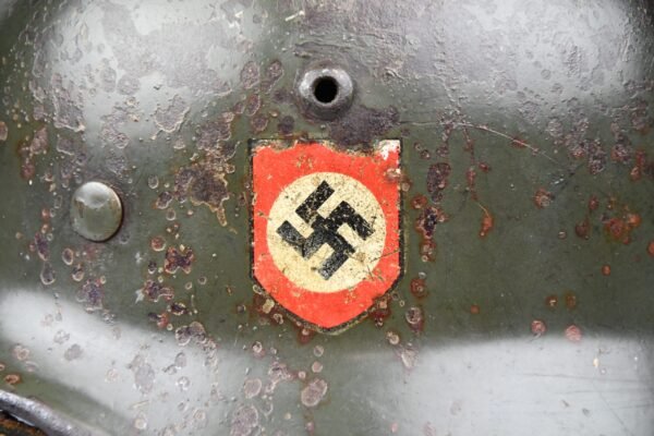 M35 Waffen-SS reissued double decal steel helmet Q62 ex-double runic - Image 20