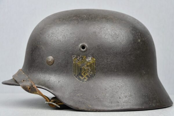 M40 Kriegsmarine single decal steel helmet EF64 named