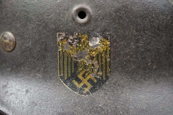 M40 Kriegsmarine single decal steel helmet EF64 named - Image 7