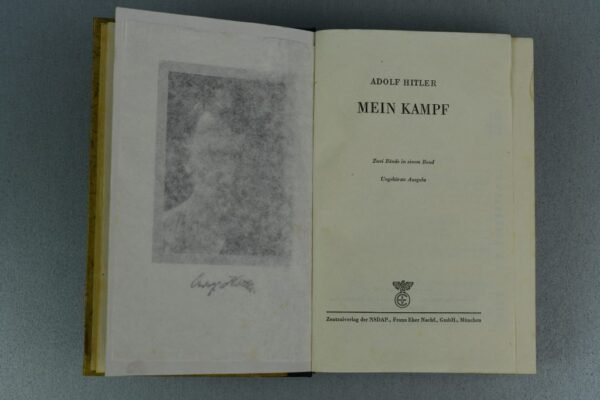 Adolf Hitler’s Mein Kampf wedding edition 1942 attributed ‘Kriegsausgabe’ - Image 10