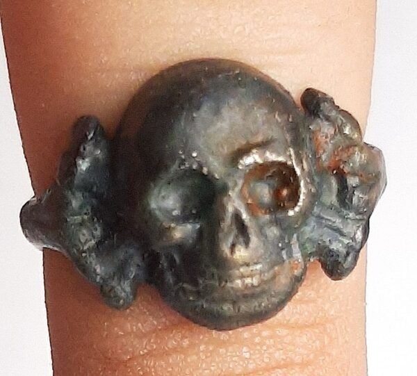WAFFEN SS TOTENKOPF SKULL TEXTBOOK RING RELIC WW2 GERMAN - Image 16