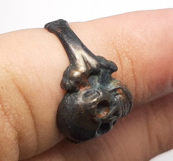 WAFFEN SS TOTENKOPF SKULL TEXTBOOK RING RELIC WW2 GERMAN - Image 8