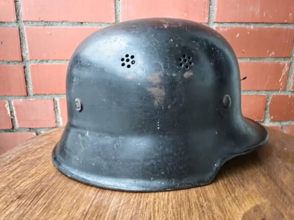 Original German WWII M34 Fire/Police Helmet - Image 7