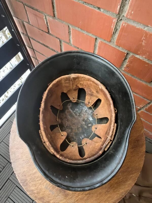 Original German WWII M34 Fire/Police Helmet - Image 6