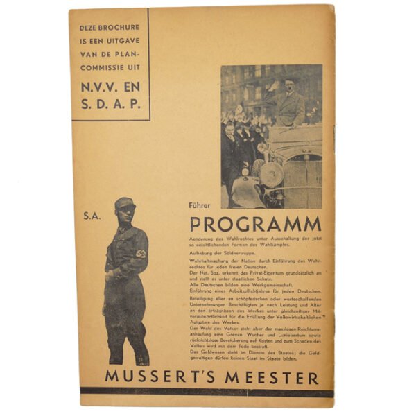 Anti-NSB 'Mussert's Veertien Punten Program' Booklet