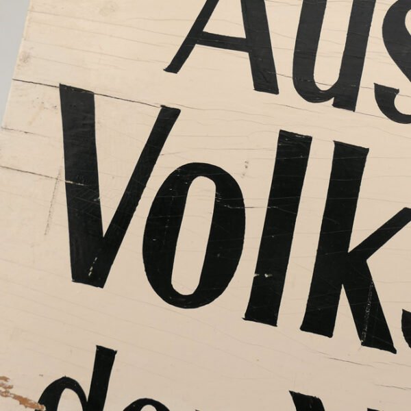 'Ausgabestelle für Volksgasmasken der NS Volkswohlfahrt' Wooden Sign