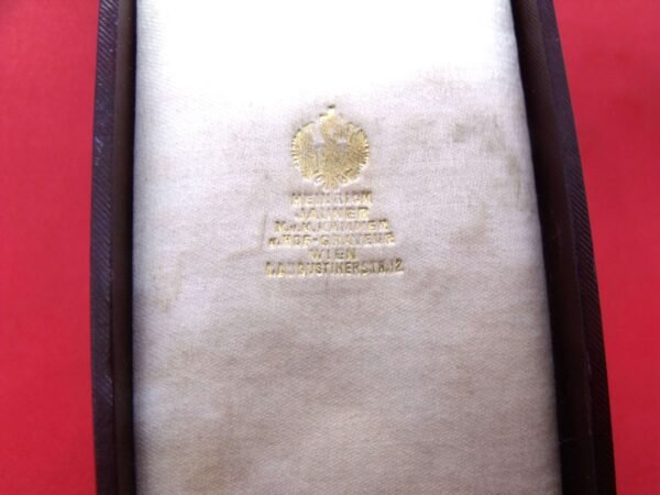 Austria - Imperial Franz Joseph Order Silver Cross of Merit with crown Cased in Gallantry & honours