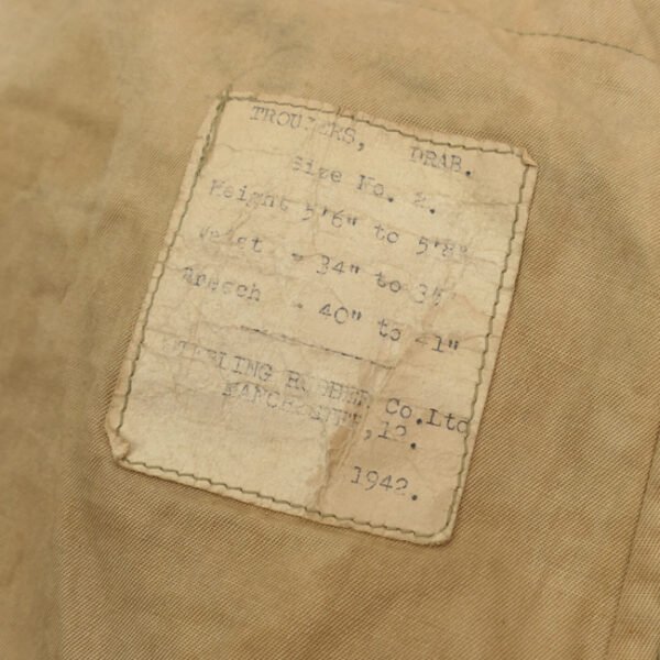 British Army Windproof 'Trousers, Drab' 1942