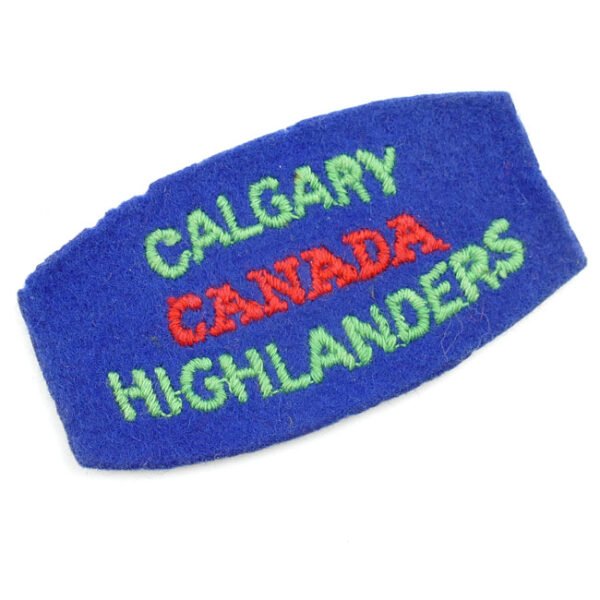 Canadian 'Calgary Highlanders' Shoulder Title