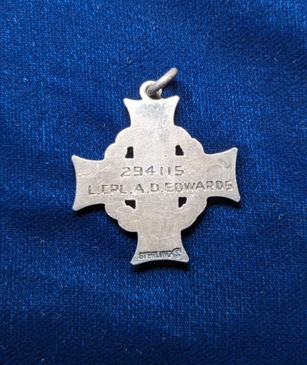 Canadian Memorial Cross, G.V.R. (204115 L. Cpl. A.D. Edwards), KIA Vimy Ridge in Casuality