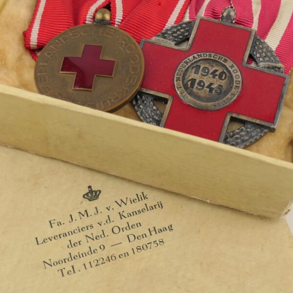 Cased Dutch Red Cross Medal-Bar