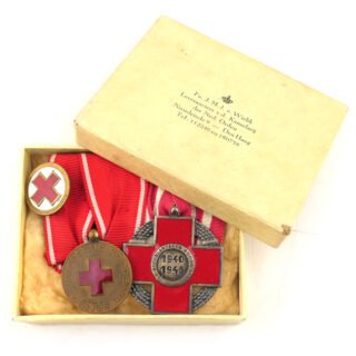Cased Dutch Red Cross Medal-Bar