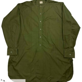 Deadstock Original 1950s British Army Officer's Poplin Cotton Collarless Shirt - Size 17 in Shirts