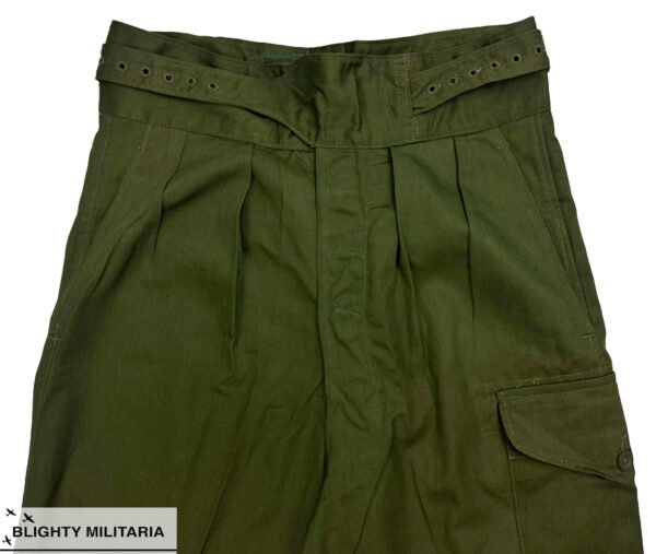 Deadstock Original 1954 Dated British Army 1950 Pattern Jungle Green Trousers - Size 7 in Trousers & shorts