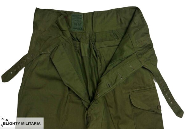 Deadstock Original 1954 Dated British Army 1950 Pattern Jungle Green Trousers - Size 7 in Trousers & shorts