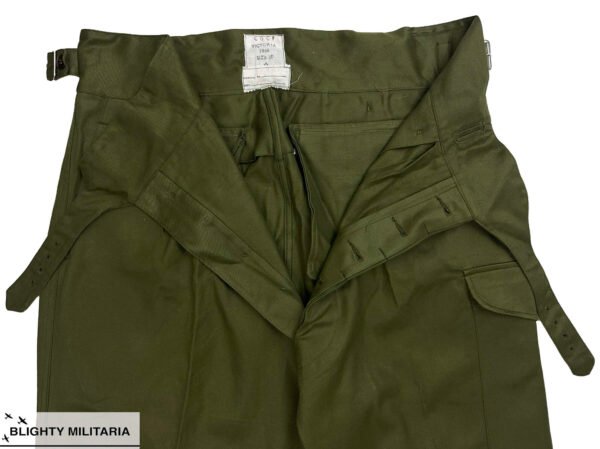 Deadstock Original 1966 Dated Australian 1950 Pattern Jungle Green Trousers - Size 38x34 in Trousers & shorts