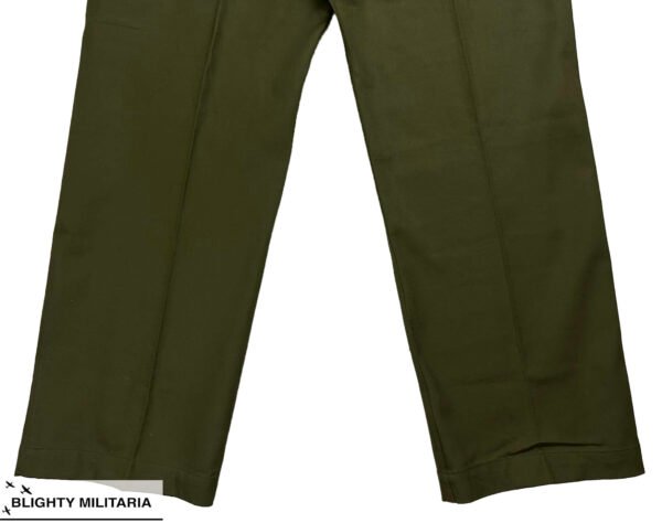 Deadstock Original 1966 Dated Australian 1950 Pattern Jungle Green Trousers - Size 38x34 in Trousers & shorts