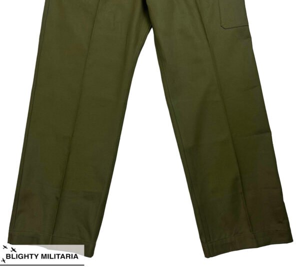 Deadstock Original 1966 Dated Australian 1950 Pattern Jungle Green Trousers - Size 38x34 in Trousers & shorts