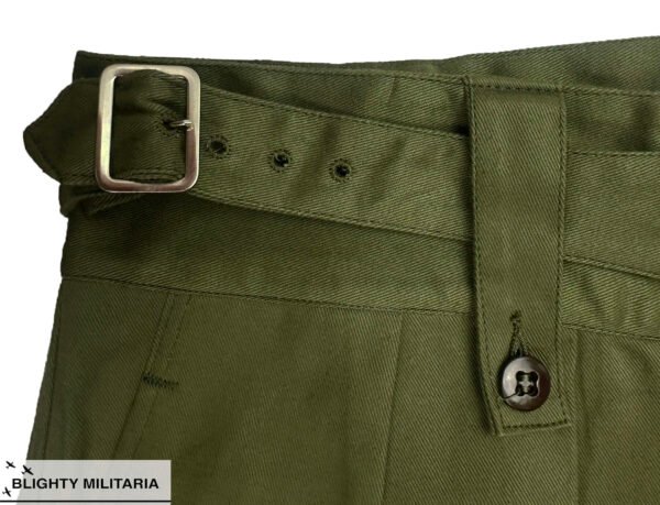 Deadstock Original 1966 Dated Australian 1950 Pattern Jungle Green Trousers - Size 38x34 in Trousers & shorts