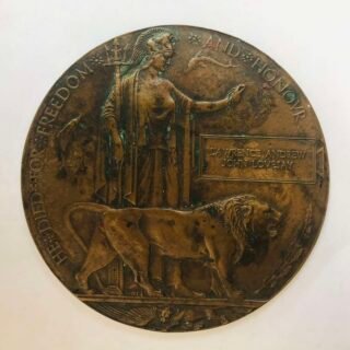Death, plaque/penny 7th Battalion, London, Regiment in Casuality
