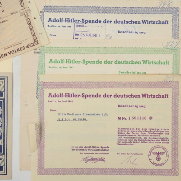 Decorative 'Winterhilfswerk' Document Grouping