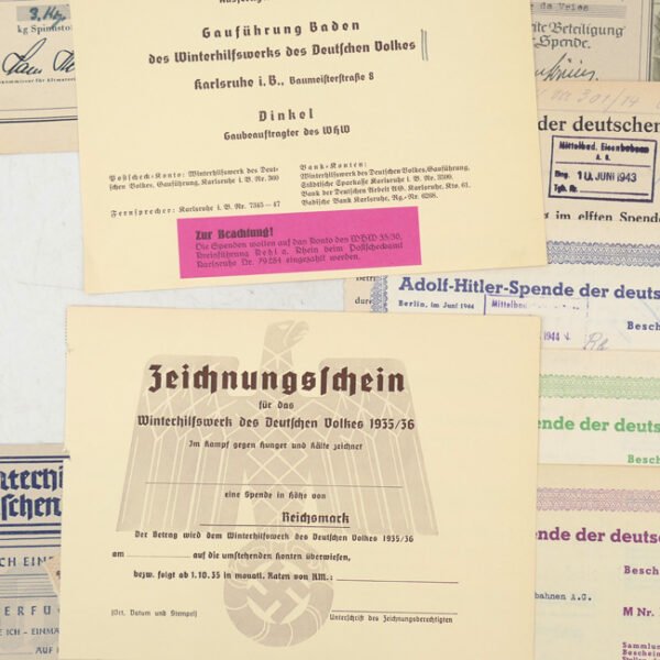 Decorative 'Winterhilfswerk' Document Grouping