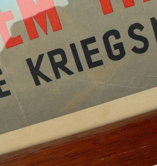 Framed Dutch 'Kriegsmarine' recruitment poster