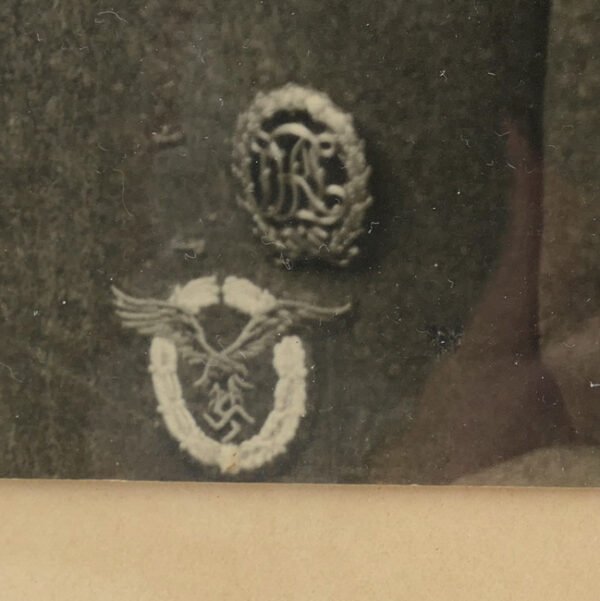 Framed Luftwaffe Pilot Portrait Photograph