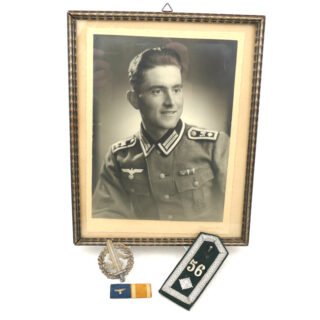 Framed WH (Heer) Portrait Photo & Medal Grouping
