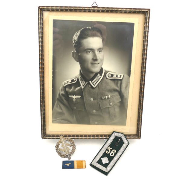 Framed WH (Heer) Portrait Photo & Medal Grouping