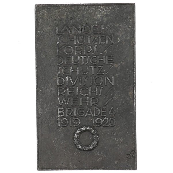 Freikorps Cast Iron Plaque 1920