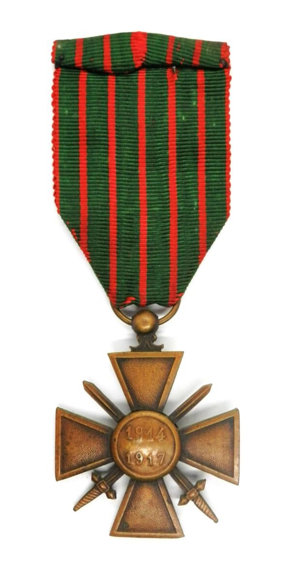 French Croix de Guerre 1914-1917 issue. with Three Bronze Stars. in Gallantry & honours