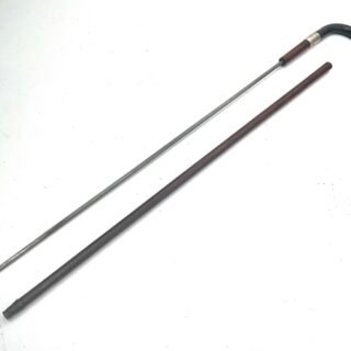 Gentleman’s walking stick sword stick with horn handle & silver collar in Swagger & walking sticks