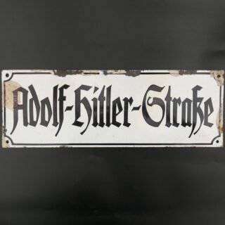 German 'Adolf-Hitler-Straße' Enamel Sign