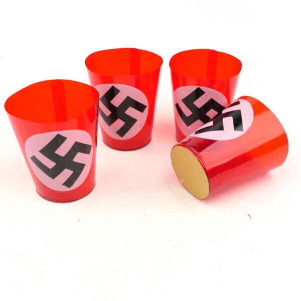 German Patriotic Swastika Candle Holders