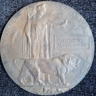 Great War Death Plaque (Austin) in Casuality