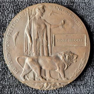 Great War Death Plaque (Brookes) in Casuality