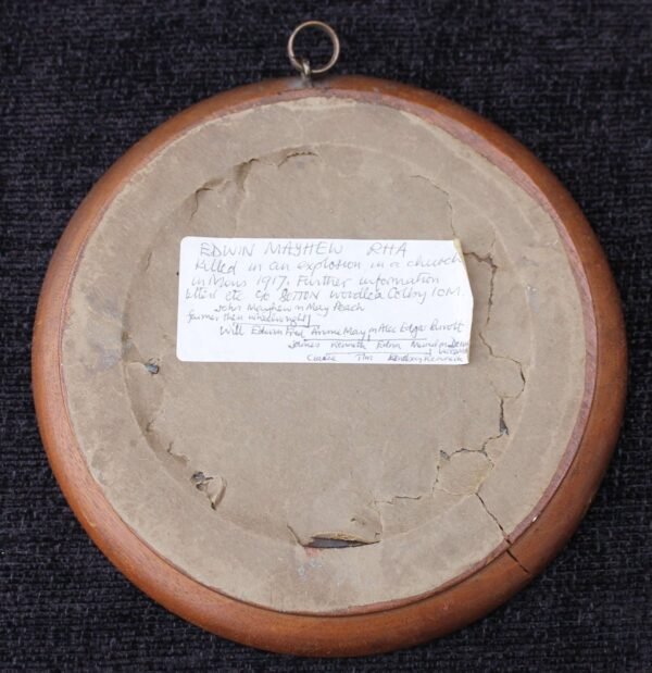 Great War Death Plaque Mayhew in Casuality