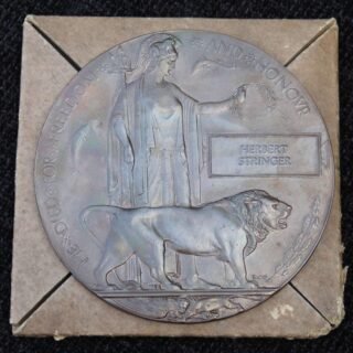 Great War Death Plaque Stringer in Casuality