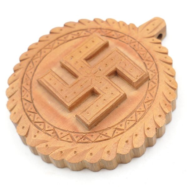 Hand carved wooden German Swastika Necklace Hanger