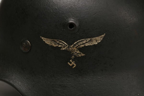 3202283. STEEL HELMET, Luftwaffe, Germany III Reich, M 40, single decal, SE64 Sächsische Emaillier und Stanzwerke A.G. No:12167. - Image 6